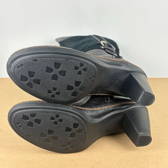 Naturalizer Dandy Leather Heeled Boots Womens 12 Black N5 Comfort - Picture 5 of 8